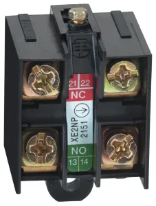 Schneider Electric Xe2Np2151 Contact Block, 600V, 10A, 2Pole