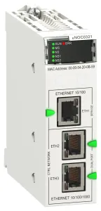 Schneider Electric Bmenoc0321C Ethernet Communication Mod W/coat, 3Port