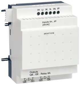 Schneider Electric Sr3Xt101B Digital I/o Module, 6 I/p, 4 O/p, 24Vac