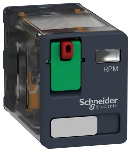Schneider Electric Rpm21B7 Power Relay, Dpdt, 15A, 250Vac