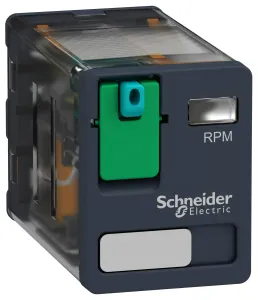 Schneider Electric Rpm21Bd Power Relay, Dpdt, 15A, 250Vac