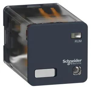 Schneider Electric Rumc23F7 Power Relay, Dpdt, 10A, 250Vac