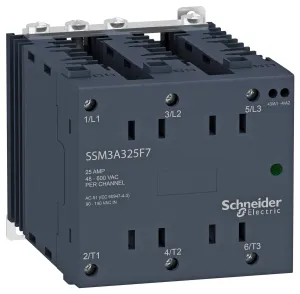 Schneider Electric Ssm3A325Bd Solid State Relay, 3Pst-No, 25A, 600Vac