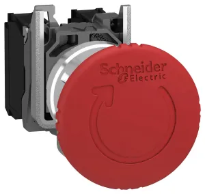 Schneider Electric Xb4Bs84441 E-Stop Switch, Dpst-Nc/spst-No, Screw