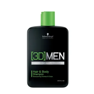 Schwarzkopf Professional 3DMEN Hair & Body Shampoo šampón a sprchový gél 2v1 pre mužov 250 ml