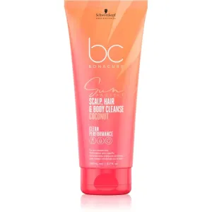 Schwarzkopf Professional BC Bonacure Sun Protect Scalp, Hair & Body Cleanse Coconut 200 ml šampón pre ženy ochrana vlasov pred tepelnou úpravou