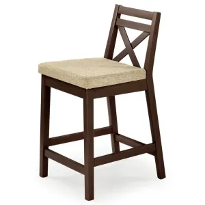 Sconto Barová stolička BURYS orech tmavý/svetlohnedá #8123585