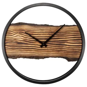 Sconto Nástenné hodiny FOREST drevo/kov, priemer 45 cm