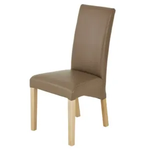 Sconto Jedálenská stolička FOXI I buk prírodný/textilná koža cappuccino