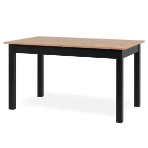 Sconto Jedálenský stôl BUD dub artisan/čierna, 140x80 cm