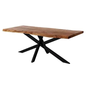 Sconto Jedálenský stôl GURU FOREST akácia/kov, 180x90 cm