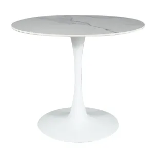 Sconto Jedálenský stôl ISPIRU biely mramor/biela