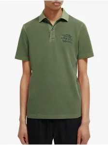 Zelené pánske polo tričko Scotch & Soda Garment Dye #7543980