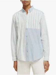 Modro-biela pánska pruhovaná košeľa Scotch & Soda #6851008