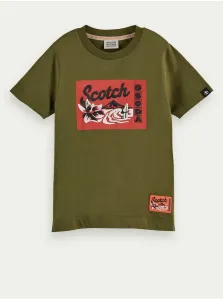 Kaki chlapčenské tričko Scotch & Soda #662445