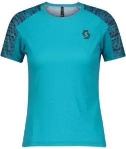 Scott Shirt Trail Run Breeze Blue/Dark Purple L Bežecké tričko s krátkym rukávom