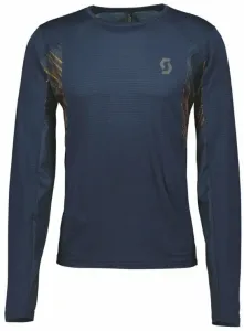 Scott Trail Run LS Mens Shirt Midnight Blue/Copper Orange S Bežecké tričko s dlhým rukávom