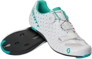 Scott Road Comp BOA Women's Gloss White/Turquoise Blue 36 Dámska cyklistická obuv