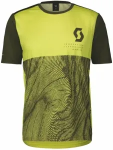 Scott Trail Vertic S/SL Men's Shirt Bitter Yellow/Fir Green M Tričko