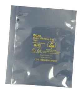 Scs 13001216 Static Shield Bag, 1300 Series Metal-In, High Puncture, 12X16, 100 Ea