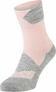 Sealskinz Bircham Waterproof All Weather Ankle Length Sock Rose/Grey Marl S Cyklo ponožky
