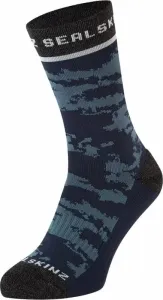 Sealskinz Reepham Mid Length Jacquard Active Sock Navy/Grey/Cream L/XL Cyklo ponožky