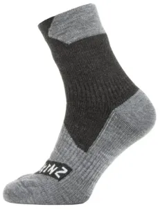 Sealskinz Waterproof All Weather Ankle Length Sock Black/Grey Marl M Cyklo ponožky