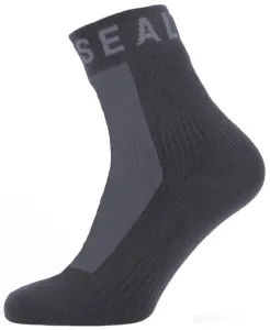 Sealskinz Waterproof All Weather Ankle Length Sock with Hydrostop Black/Grey L Cyklo ponožky