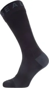 Sealskinz Waterproof All Weather Mid Length Sock with Hydrostop Black/Grey M Cyklo ponožky