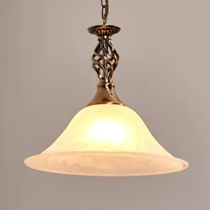Závesná lampa Cameroon, 1pl starožitná mosadz