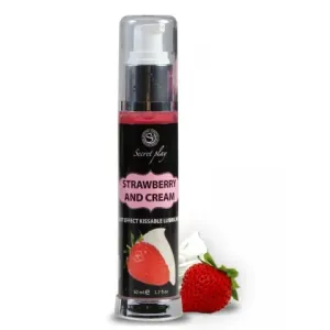 Lubrikačný gél HOT EFFECT strawberry with cream 50 ml