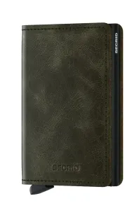 Kožená peňaženka Secrid SV.OliveBlack-OLIV/BLACK, pánska, zelená farba