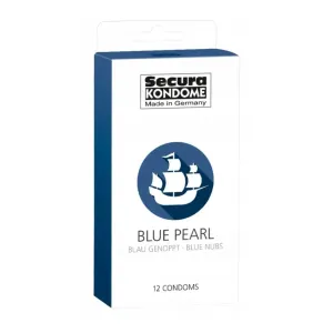 Secura Blue Pearl - perličkové modré kondómy (12 ks)