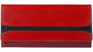SEGALI Dámska kožená peňaženka 2025 A red/black