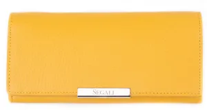 SEGALI Dámska kožená peňaženka 7066 yellow