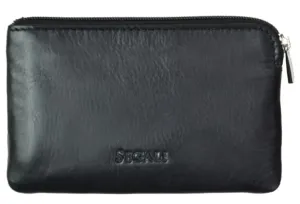 SEGALI Kožená mini peňaženka-kľúčenka 7289 black