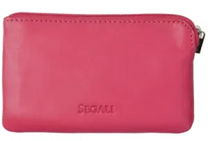 SEGALI Kožená mini peňaženka-kľúčenka 7289 pink