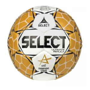 Hádzanárska lopta SELECT HB Ultimate replica EHF Champions League 2 - bielo-zlatá #5331572