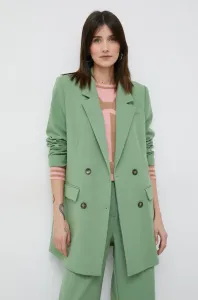 Sako Selected Femme zelená farba, oversize, jednofarebné #8675990