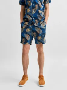 Blue patterned chino shorts Selected Homme Joel - Men #687133
