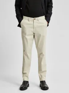 Krémové chino nohavice Selected Homme Miles #640139