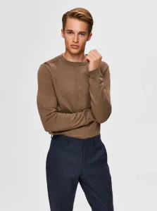 Hnedý basic sveter Selected Homme Berg #710421