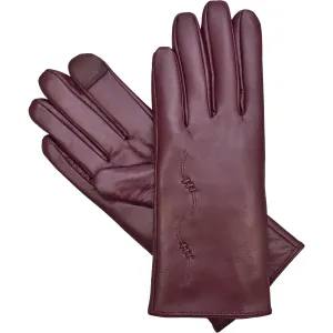 Semiline Woman's Women Leather Antibacterial Gloves P8205-3 #4297163