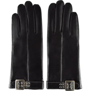 Semiline Woman's Women Leather Antibacterial Gloves P8210 #4297208