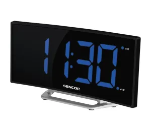 Sencor Sencor - Budík s LCD displejom 1,5W/1xCR2032/5V čierna