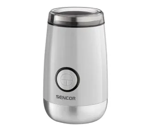 Sencor Sencor - Elektrický mlynček na zrnkovú kávu 60 g 150W/230V biela/chróm