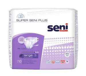 Seni SUPER SENI PLUS large 3 plienkové nohavičky (obvod 100-150 cm) 1x10 ks