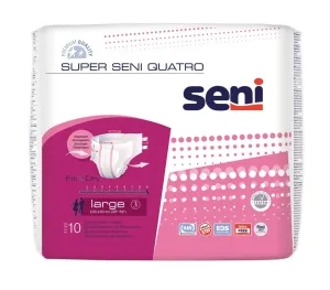 Seni SUPER SENI QUATRO large 3 plienkové nohavičky (pás 100-150 cm) 1x10 ks