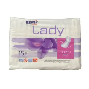 Seni Lady AIR SUPER VLOŽKY anatomické urologické vložky pre ženy, savosť 780 ml (20x37cm) 1x15 ks