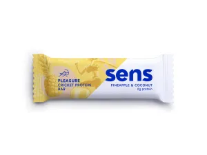 SENS Pleasure proteínová tyčinka s cvrčkovým proteínom proteínová tyčinka príchuť Pineapple & Coconut 40 g